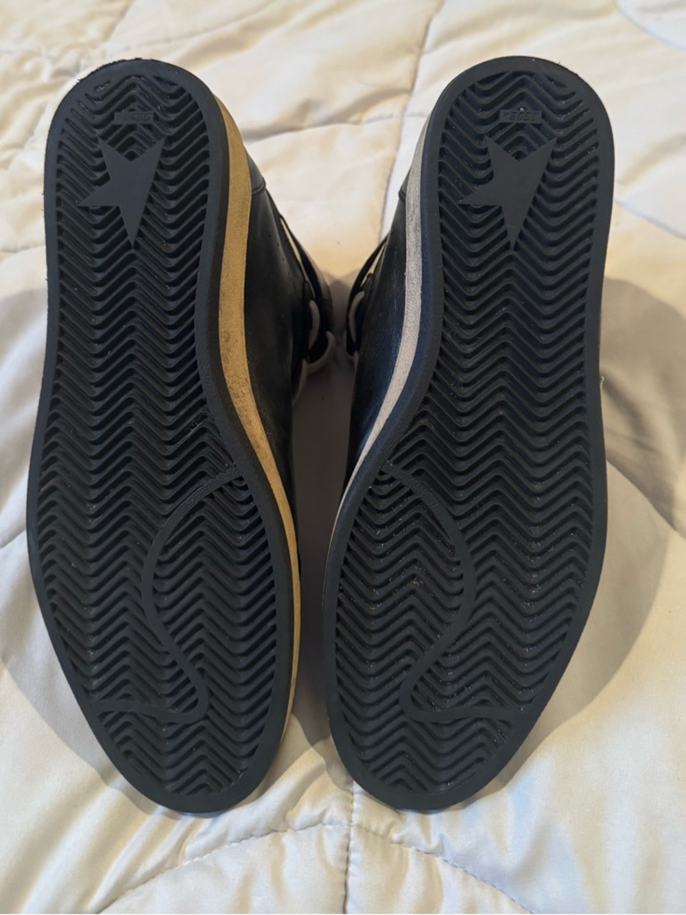 Men's Golden Goose Black High-Top Sneakers with White Star - Picture 3 of 6